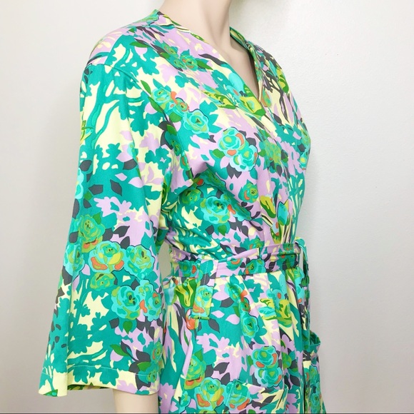 Free People Kimono Tropical Bridal Dress Robe - Picture 3 of 7